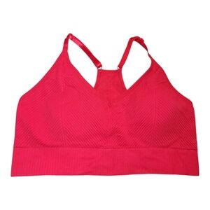 Pink Active Red Seamless Lightly Lined Sports Bra XL